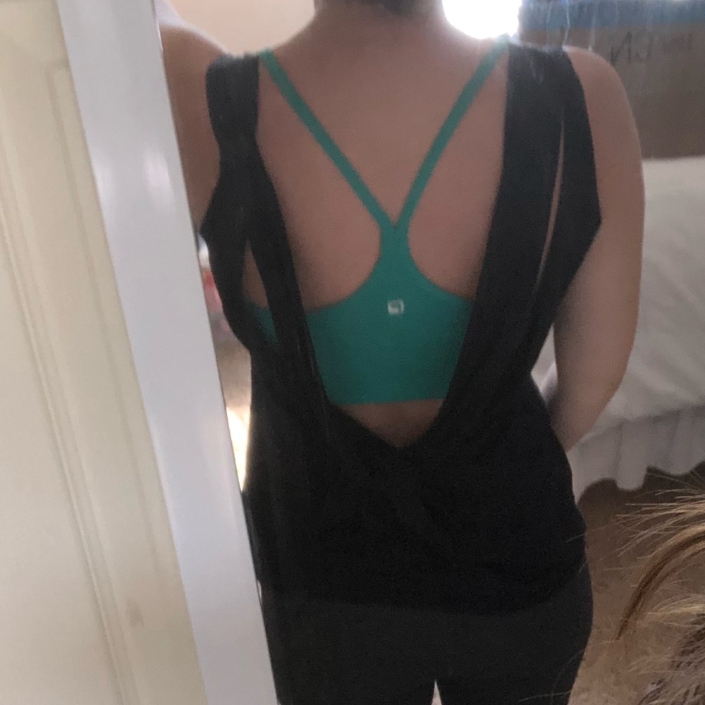 Fabletics Open Back Black Workout Tank. Size S